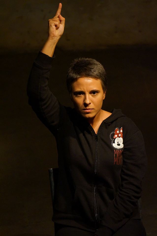 Antonia Hayward en Je suis Don Quixote. Paris, Théâtre de l'Opprimé, 2016