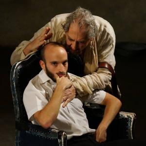 Raphaël Fournier y Rui Frati en Je suis Don Quixote. Paris, Théâtre de l'Opprimé, 2016